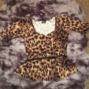 Rock Steady Pin Up Leopard Print Top 🖤